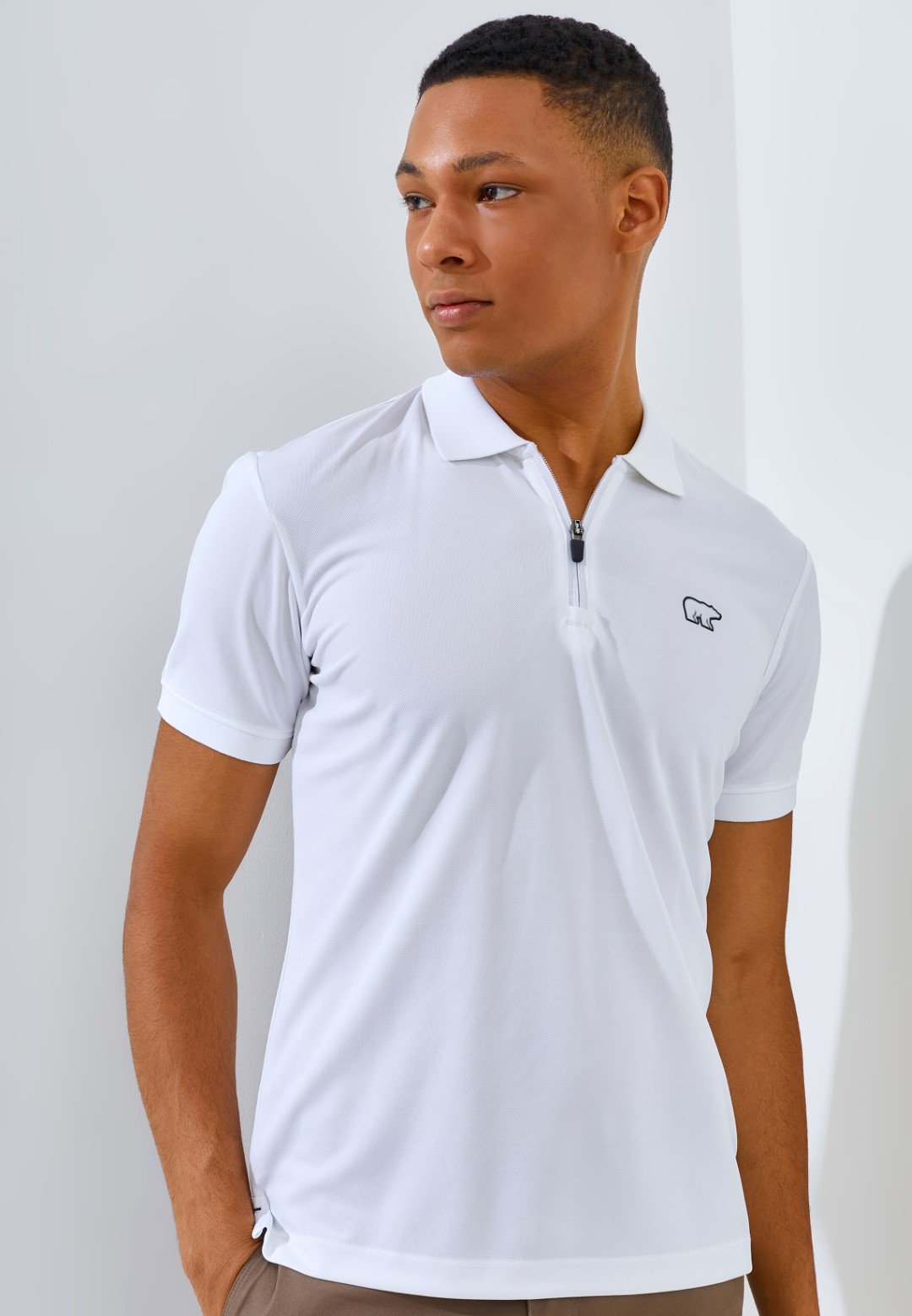 Jack Nicklaus Kenan Polo Shirt Pria Slim Fit White - Image 2