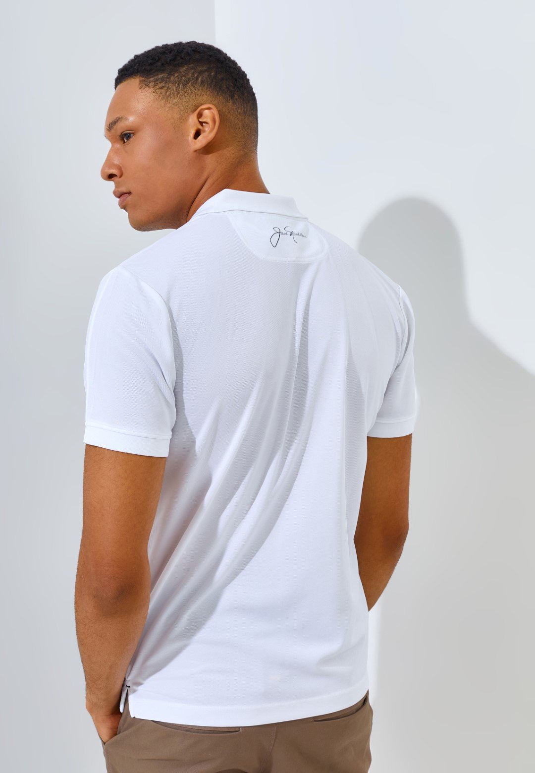 Jack Nicklaus Kenan Polo Shirt Pria Slim Fit White - Image 3