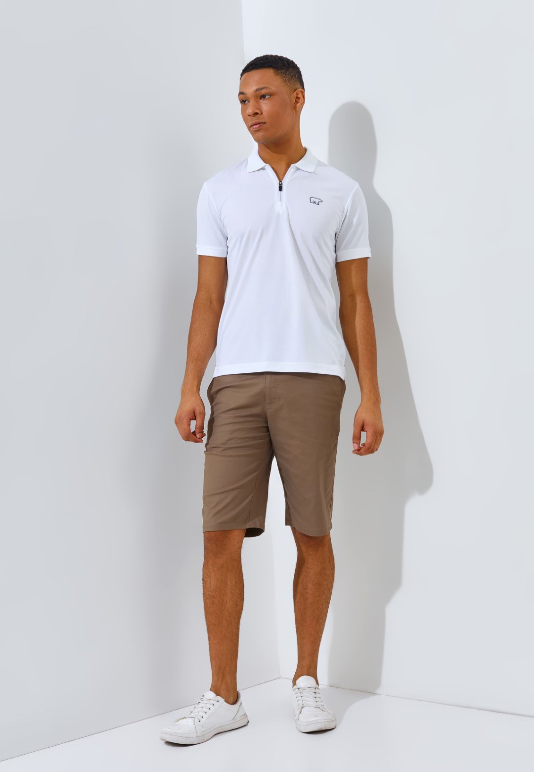 Jack Nicklaus Kenan Polo Shirt Pria Slim Fit White - Image 4