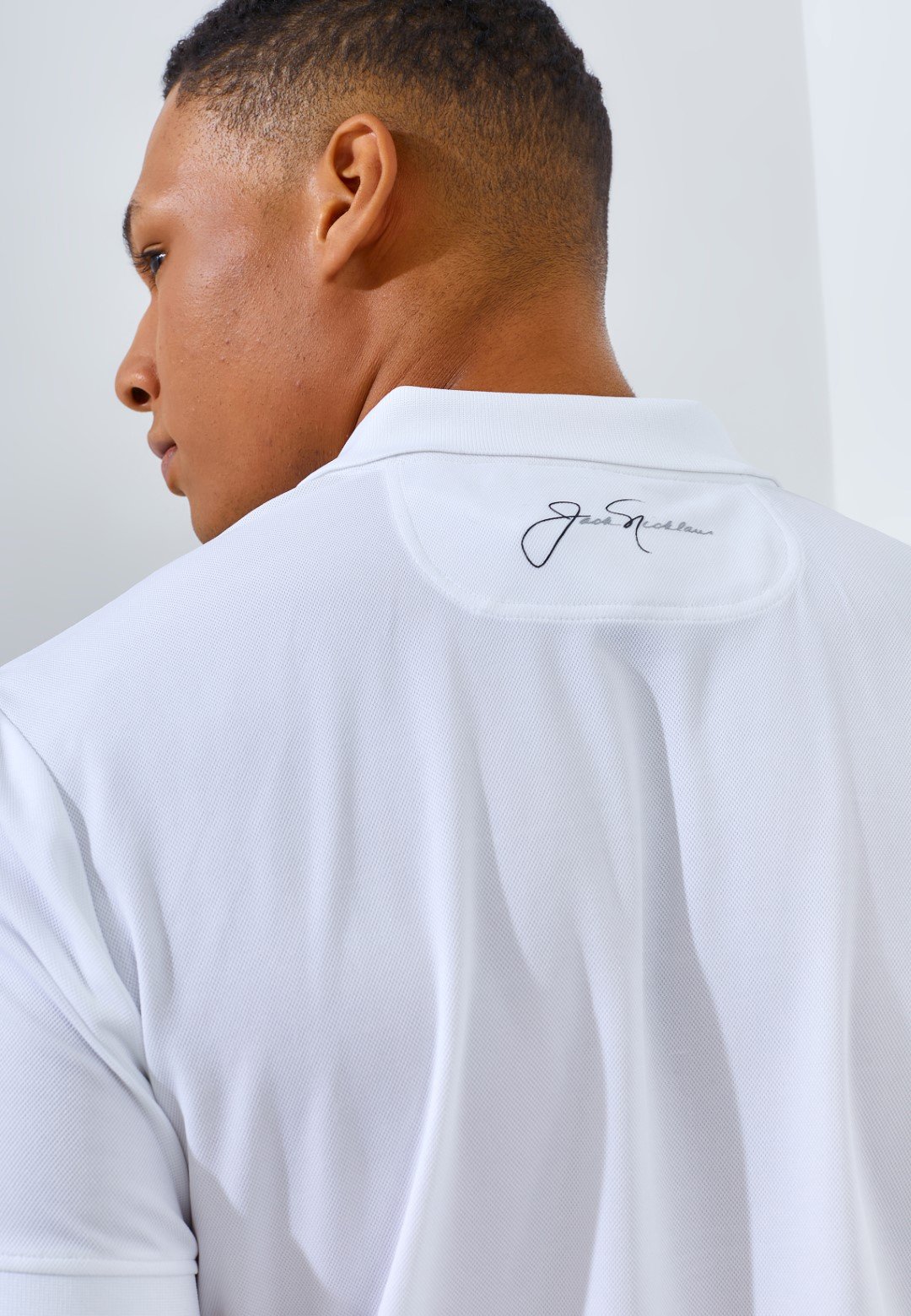 Jack Nicklaus Kenan Polo Shirt Pria Slim Fit White - Image 5