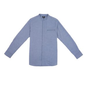 Jobb Khaldun Koko Pria Lengan Panjang Slim Fit Navy