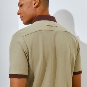 Jack Nicklaus Legend Polo Shirt Pria Regular Fit Sponge Khaki