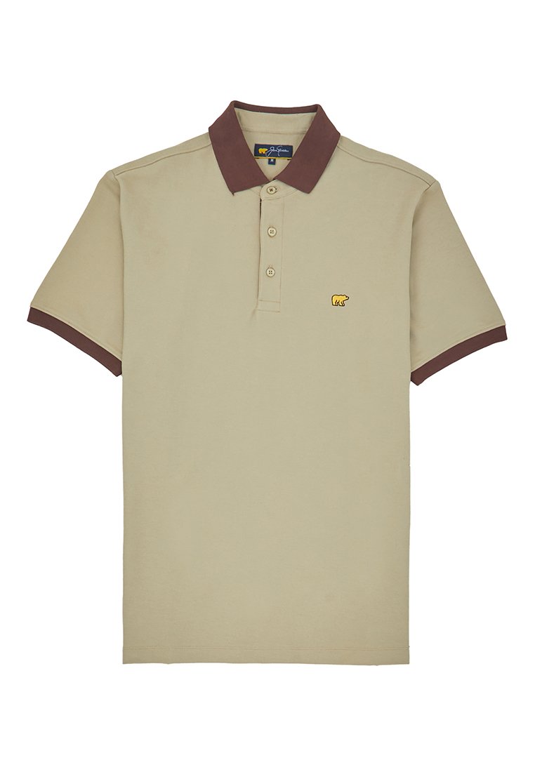 Jack Nicklaus Legend Polo Shirt Pria Regular Fit Sponge Khaki - Image 7
