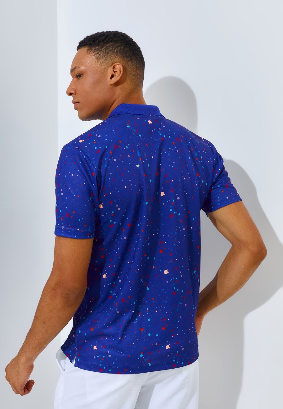 Jack Nicklaus Luiz Polo Shirt Pria Slim Fit Dazzling Blue - Image 3
