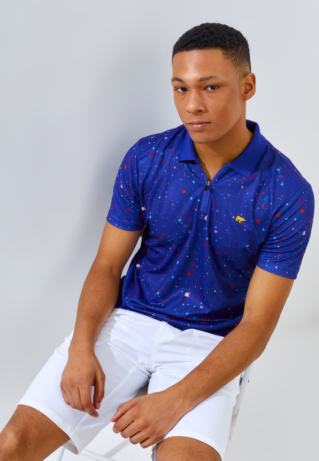 Jack Nicklaus Luiz Polo Shirt Pria Slim Fit Dazzling Blue - Image 5