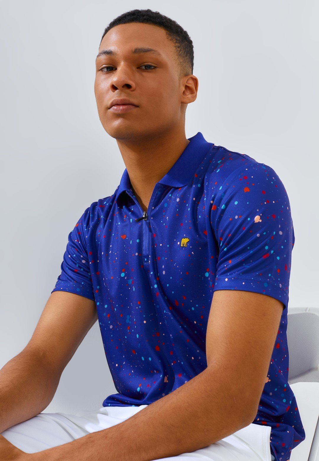 Jack Nicklaus Luiz Polo Shirt Pria Slim Fit Dazzling Blue - Image 6