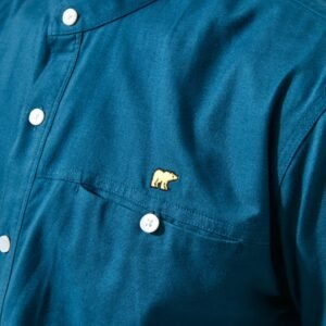 Jack Nicklaus Maximo Kemeja Shanghai Pria Pendek Slim Fit Turquoise