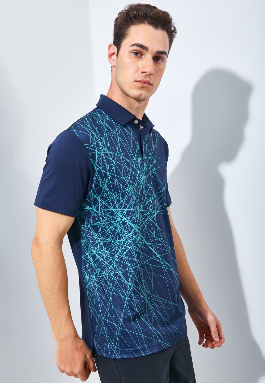 Jack Nicklaus Mojave Premium Fracture Print Polo Green Shore - Image 2