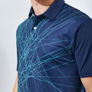 Jack Nicklaus Mojave Premium Fracture Print Polo Green Shore