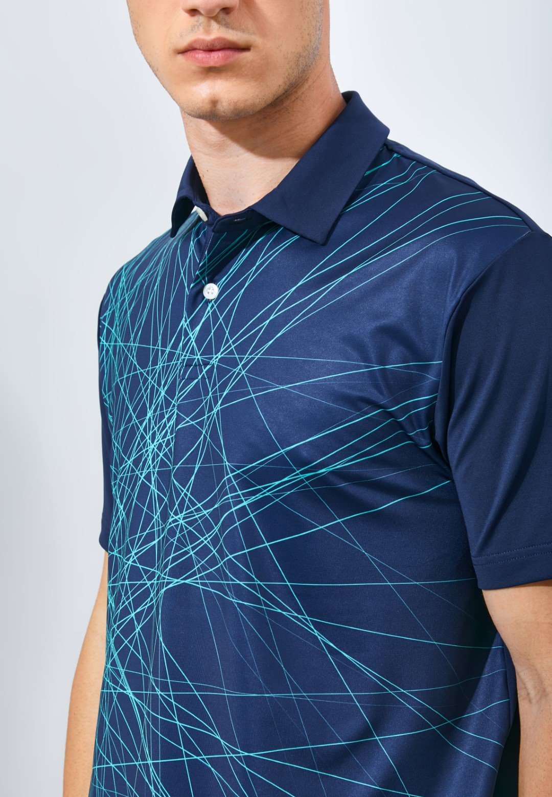 Jack Nicklaus Mojave Premium Fracture Print Polo Green Shore - Image 3
