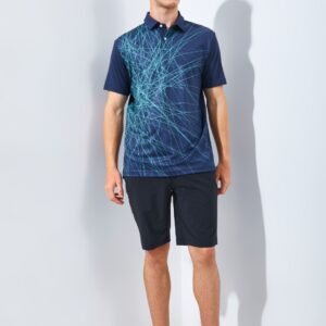 Jack Nicklaus Mojave Premium Fracture Print Polo Green Shore