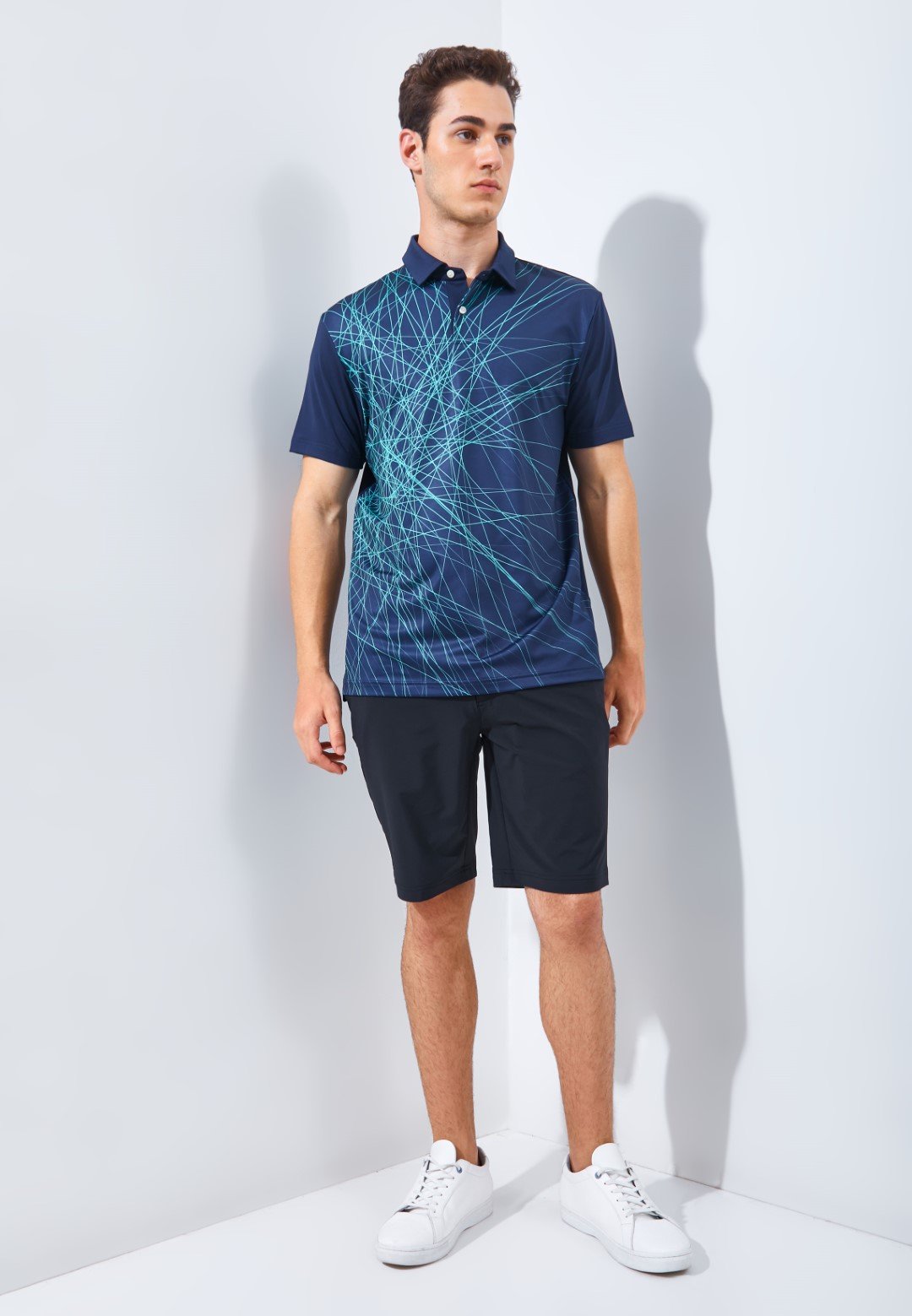 Jack Nicklaus Mojave Premium Fracture Print Polo Green Shore - Image 6