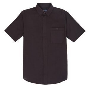 Jack Nicklaus Monarca Kemeja Pria Lengan Pendek Slim Fit Dark Brown