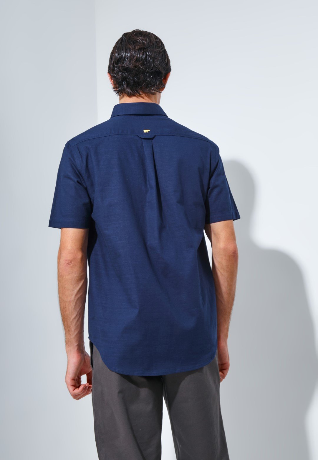 Jack Nicklaus Monarca Kemeja Pria Lengan Pendek Slim Fit Navy - Image 5