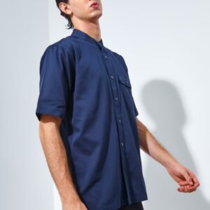 Jack Nicklaus Morata Kemeja Shanghai Pria Pendek Regular Navy