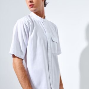 Jack Nicklaus Morata Kemeja Shanghai Pria Pendek Regular White