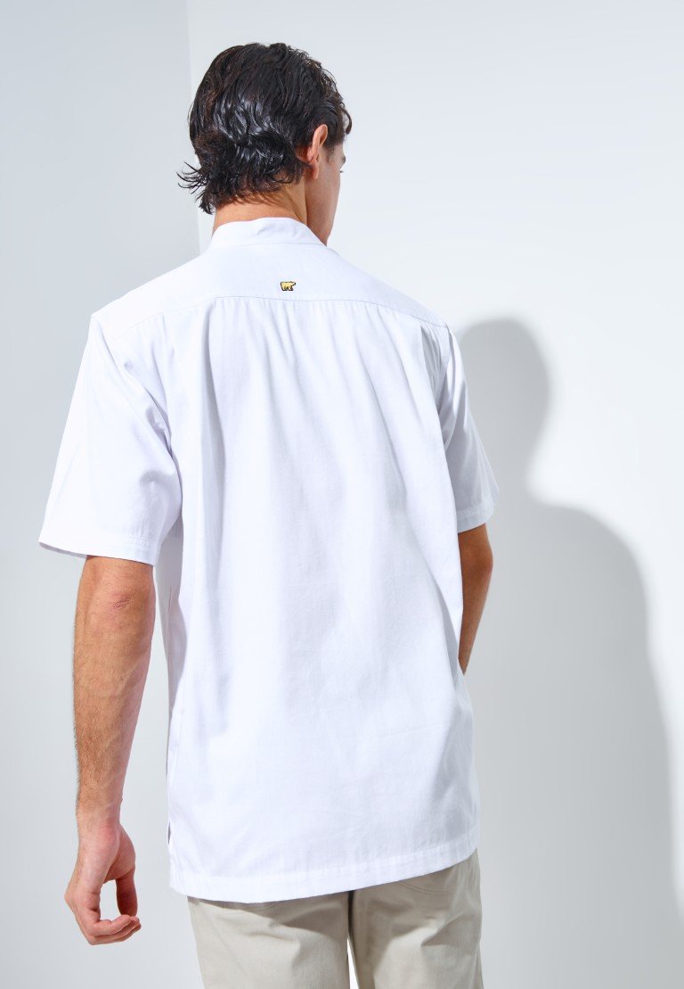 Jack Nicklaus Morata Kemeja Shanghai Pria Pendek Regular White - Image 5