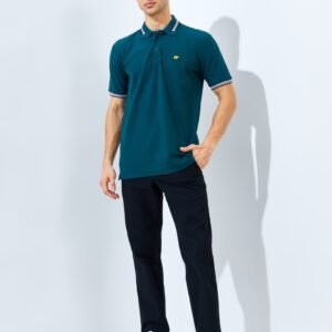 Jack Nicklaus Mustang Polo Shirt Pria Regular Fit Atlantic Deep