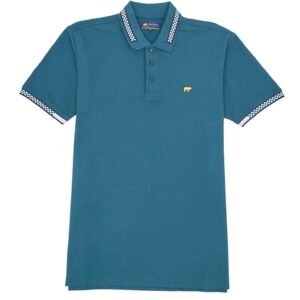 Jack Nicklaus Mustang Polo Shirt Pria Regular Fit Atlantic Deep