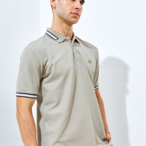 Jack Nicklaus Mustang Polo Shirt Pria Regular Fit Khaki