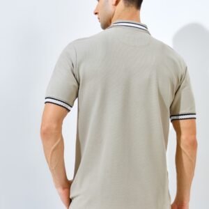 Jack Nicklaus Mustang Polo Shirt Pria Regular Fit Khaki