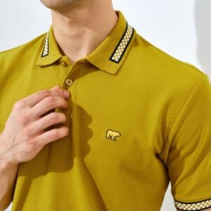 Jack Nicklaus Mustang Polo Shirt Pria Regular Fit Golden Palm