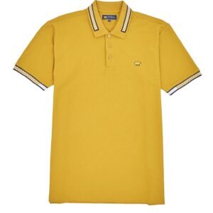 Jack Nicklaus Mustang Polo Shirt Pria Regular Fit Golden Palm