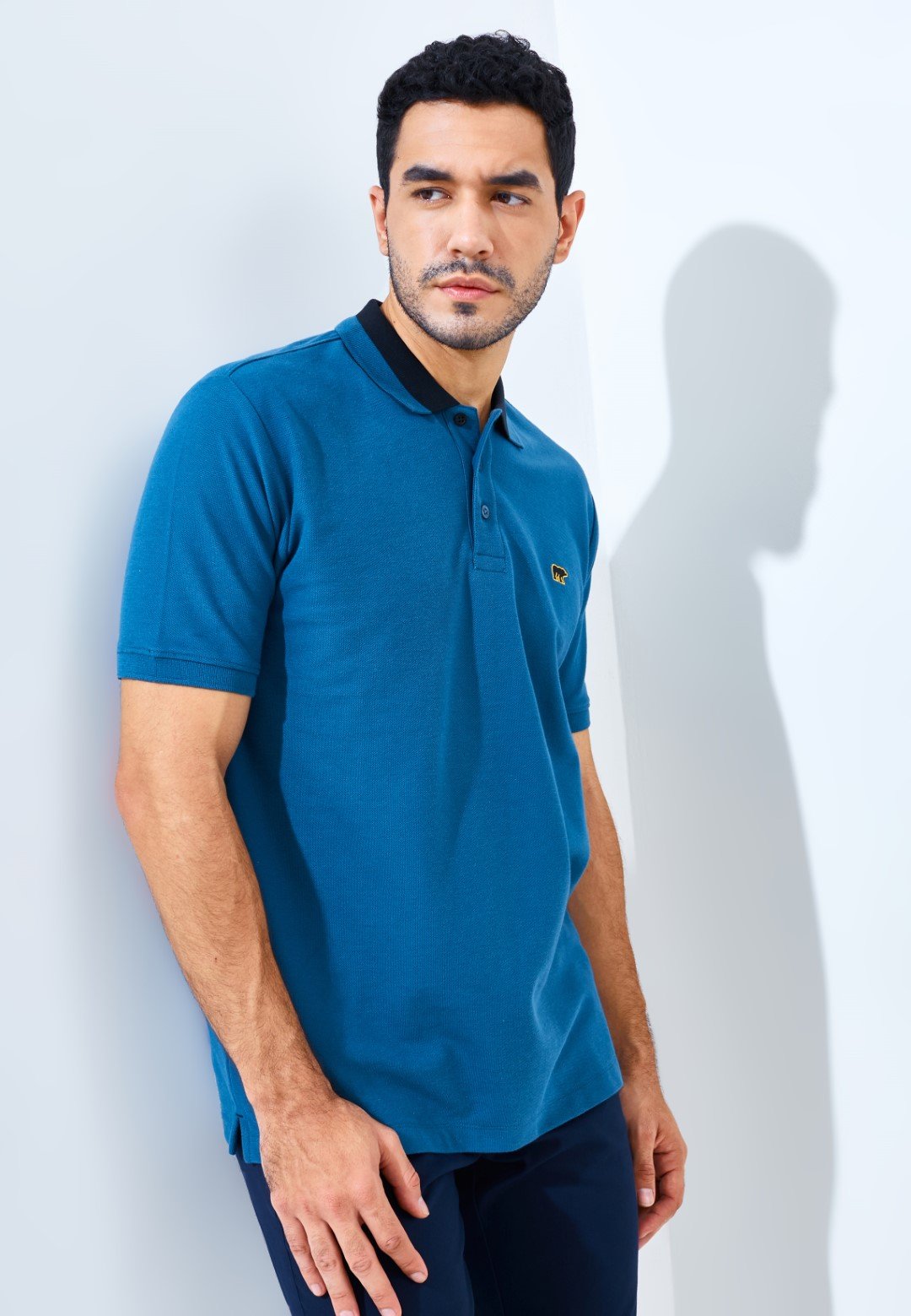 Jack Nicklaus Neo Polo Shirt Pria Regular Fit Blue Sapphire - Image 2