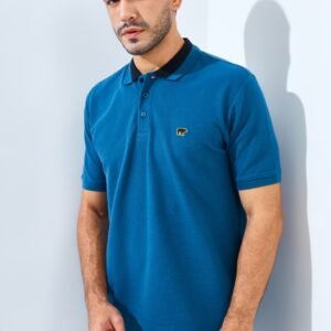 Jack Nicklaus Neo Polo Shirt Pria Regular Fit Blue Sapphire