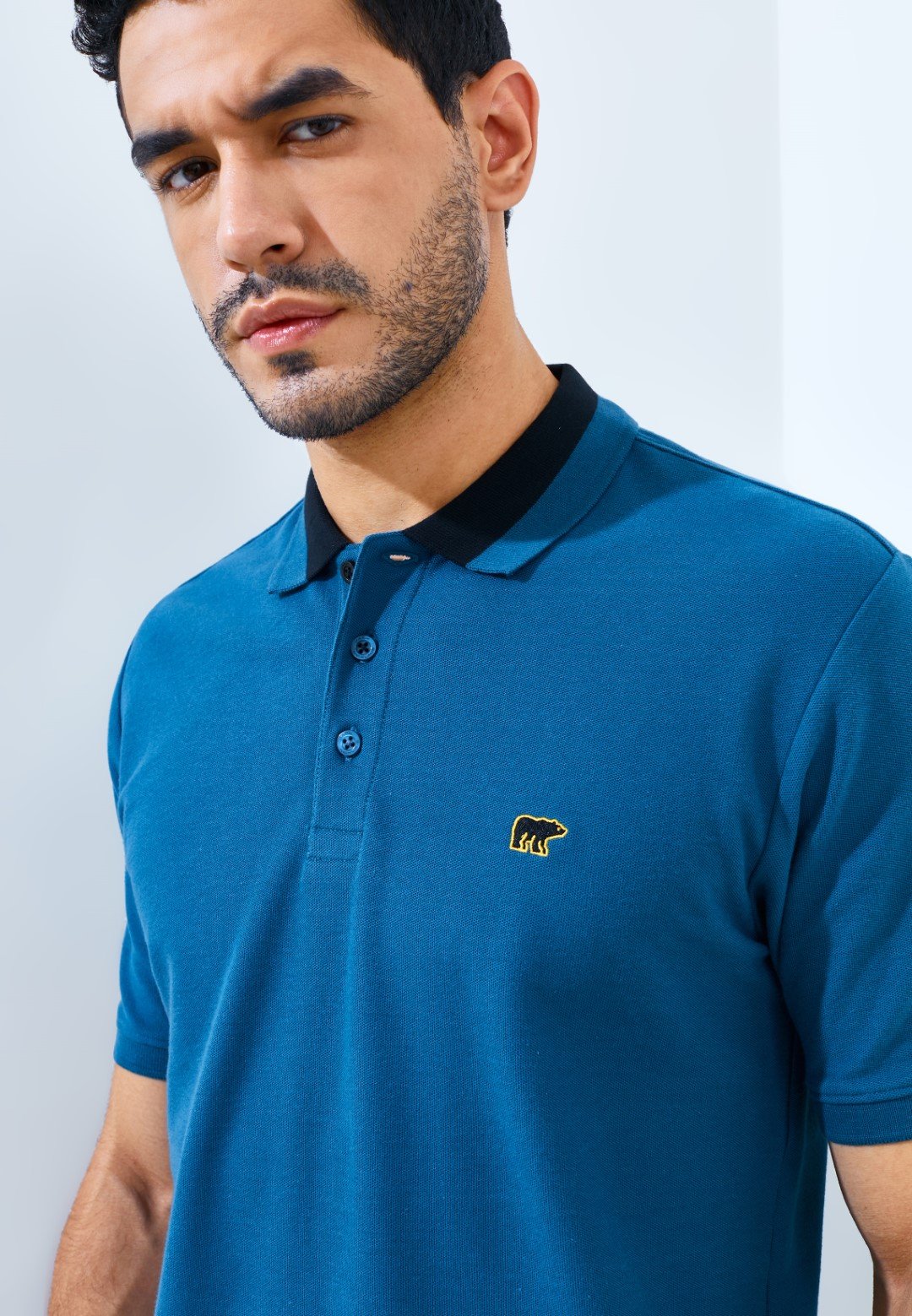 Jack Nicklaus Neo Polo Shirt Pria Regular Fit Blue Sapphire - Image 4