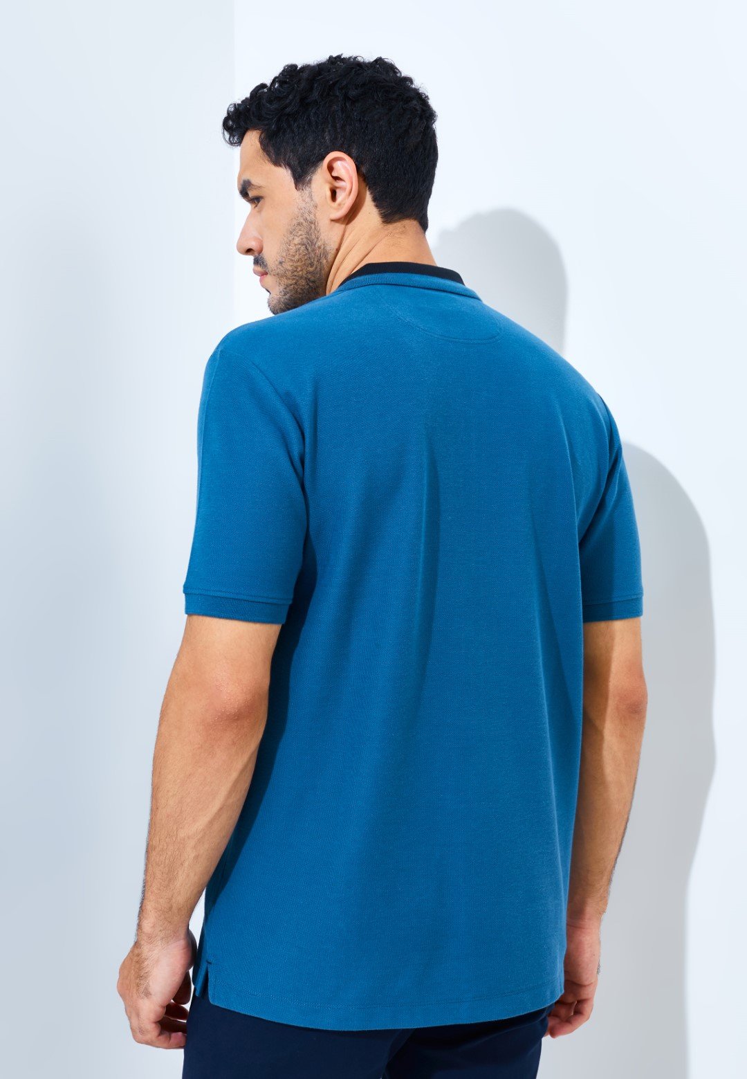 Jack Nicklaus Neo Polo Shirt Pria Regular Fit Blue Sapphire - Image 5