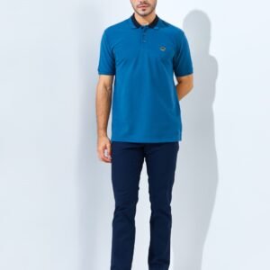 Jack Nicklaus Neo Polo Shirt Pria Regular Fit Blue Sapphire