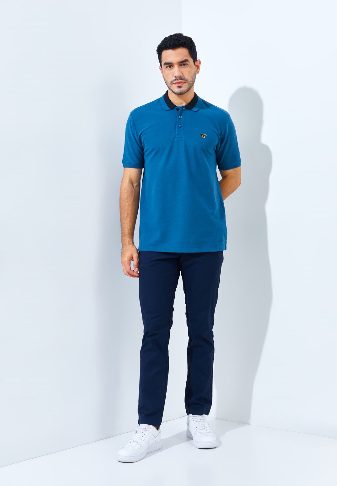 Jack Nicklaus Neo Polo Shirt Pria Regular Fit Blue Sapphire - Image 6