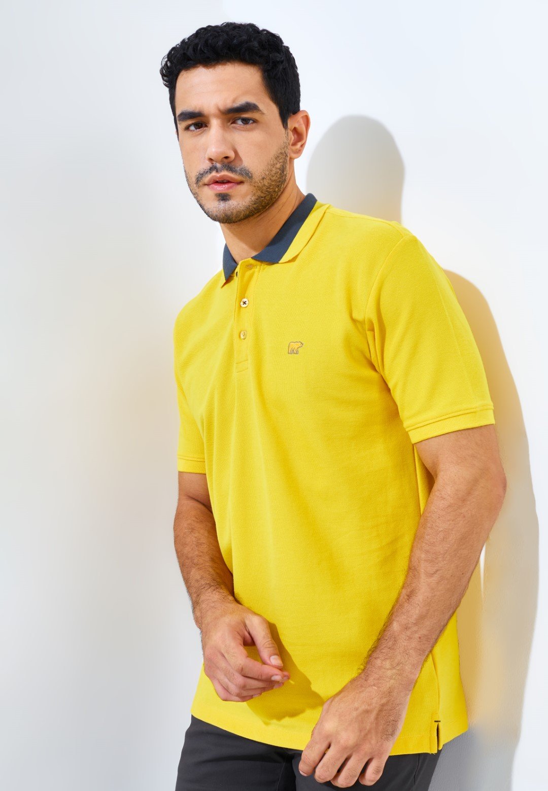 Jack Nicklaus Neo Polo Shirt Pria Regular Fit Yellow - Image 3