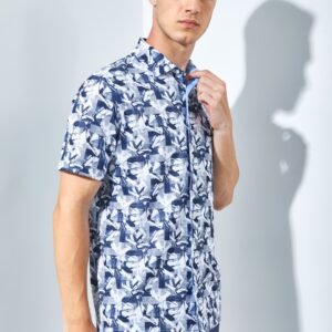 Jack Nicklaus Nevada Premium Tropical Print Polo Classic Navy