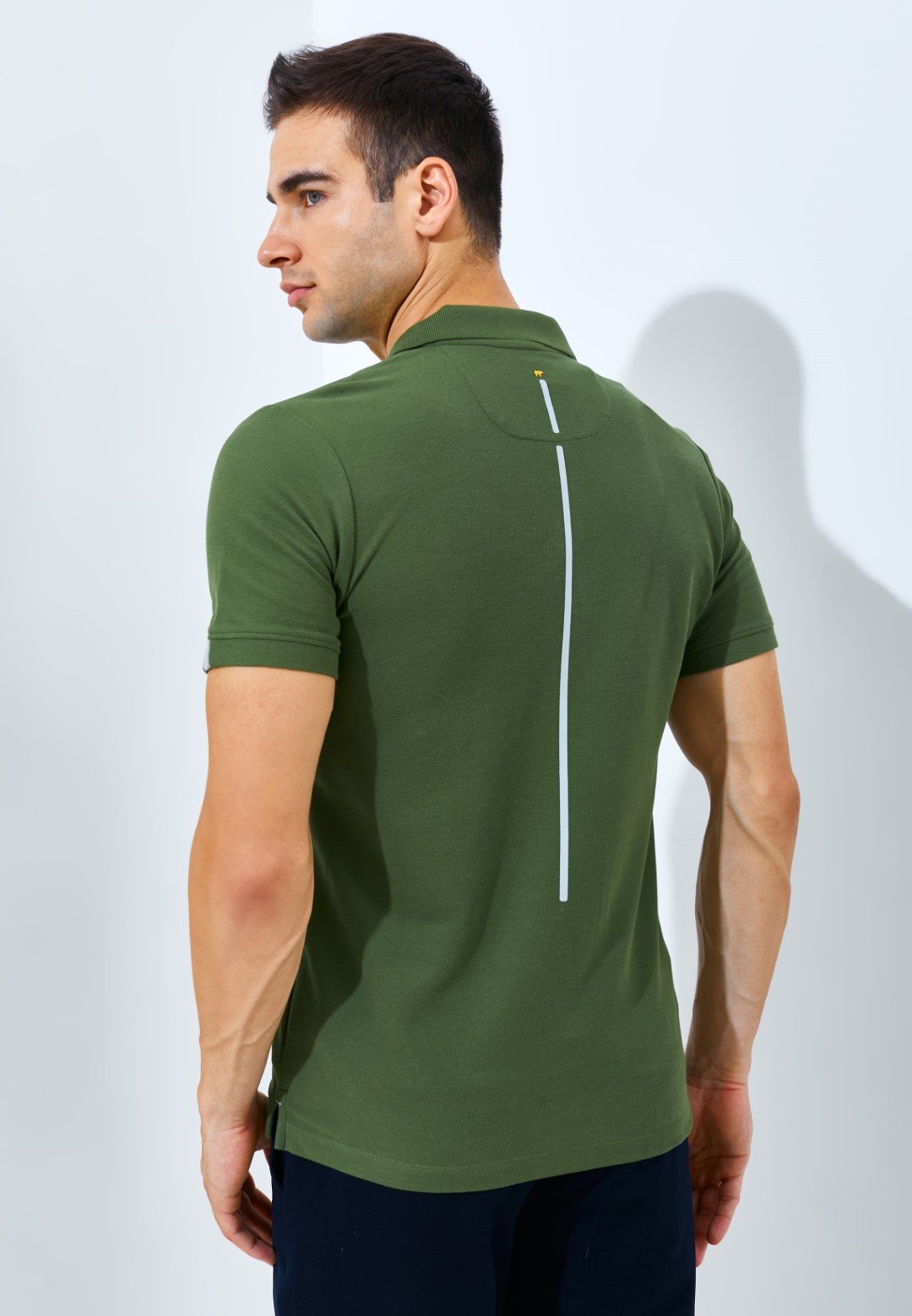 Jack Nicklaus Nexus Polo Shirt Pria Slim Fit Olive - Image 4