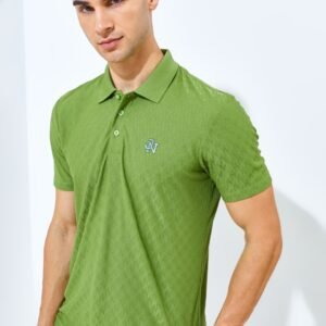 Jack Nicklaus Odyssey Polo Shirt Pria Slim Fit Grasshopper Green