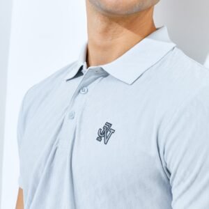 Jack Nicklaus Odyssey Polo Shirt Pria Slim Fit Light Grey