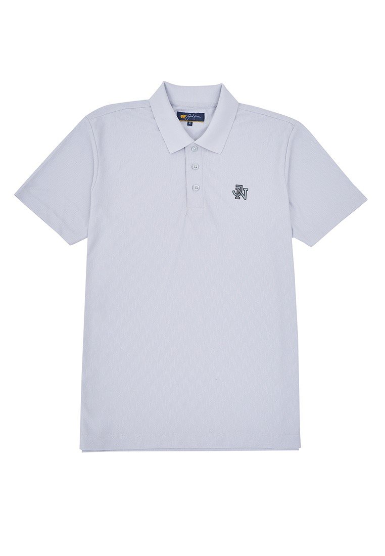 Jack Nicklaus Odyssey Polo Shirt Pria Slim Fit Light Grey - Image 7