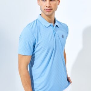 Jack Nicklaus Odyssey Polo Shirt Pria Slim Fit Light Blue