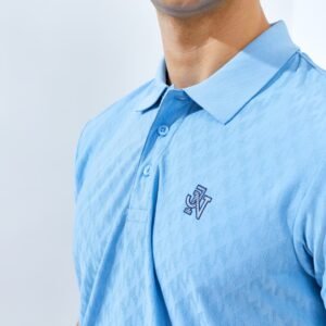 Jack Nicklaus Odyssey Polo Shirt Pria Slim Fit Light Blue