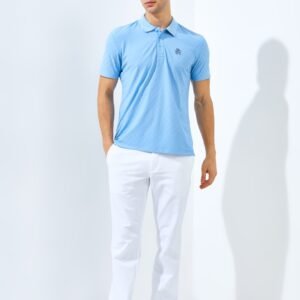 Jack Nicklaus Odyssey Polo Shirt Pria Slim Fit Light Blue