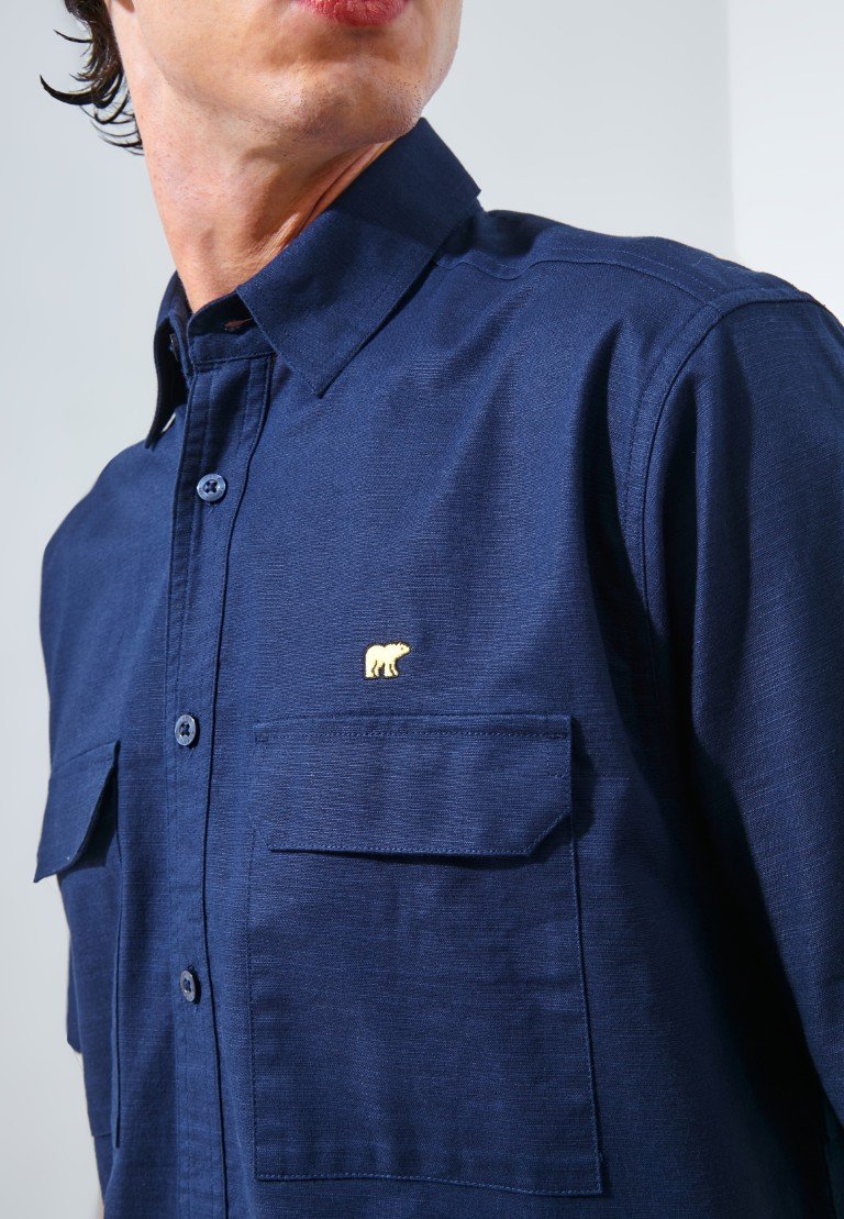 Jack Nicklaus Oyarzabal Kemeja Pria Lengan Pendek Regular Navy - Image 4