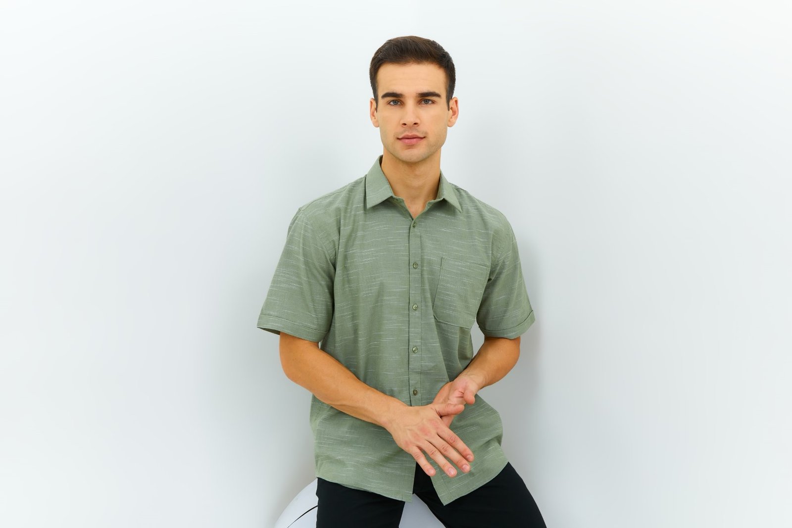 Jobb Pablo Kemeja Pria Lengan Pendek Regular Light Green - Image 8