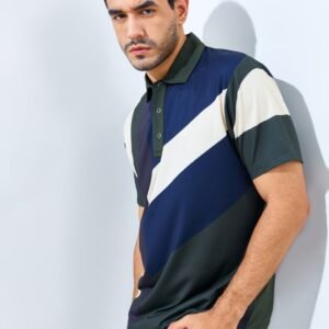 Jack Nicklaus Packard Premium Athletic Stripe Polo Virtual Olive