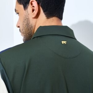 Jack Nicklaus Packard Premium Athletic Stripe Polo Virtual Olive