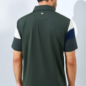 Jack Nicklaus Packard Premium Athletic Stripe Polo Virtual Olive