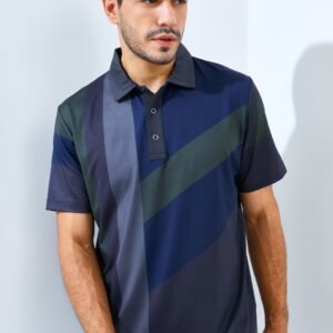 Jack Nicklaus Packard Premium Athletic Stripe Polo Slate Street