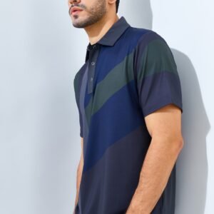 Jack Nicklaus Packard Premium Athletic Stripe Polo Slate Street