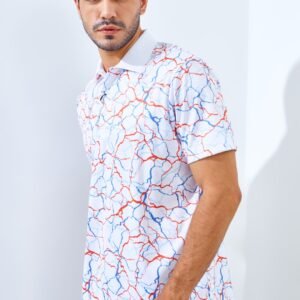 Jack Nicklaus Panpacific Premium Crackle Print Polo Bright White